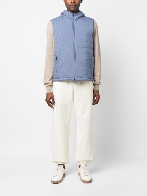 hooded padded gilet